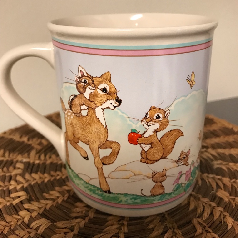 Vintage (1986) HallmarkMugMates Bunnies Coffee mug!